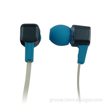 Wired Silicone Earphones with Flat Cable for iPhone, iPad
